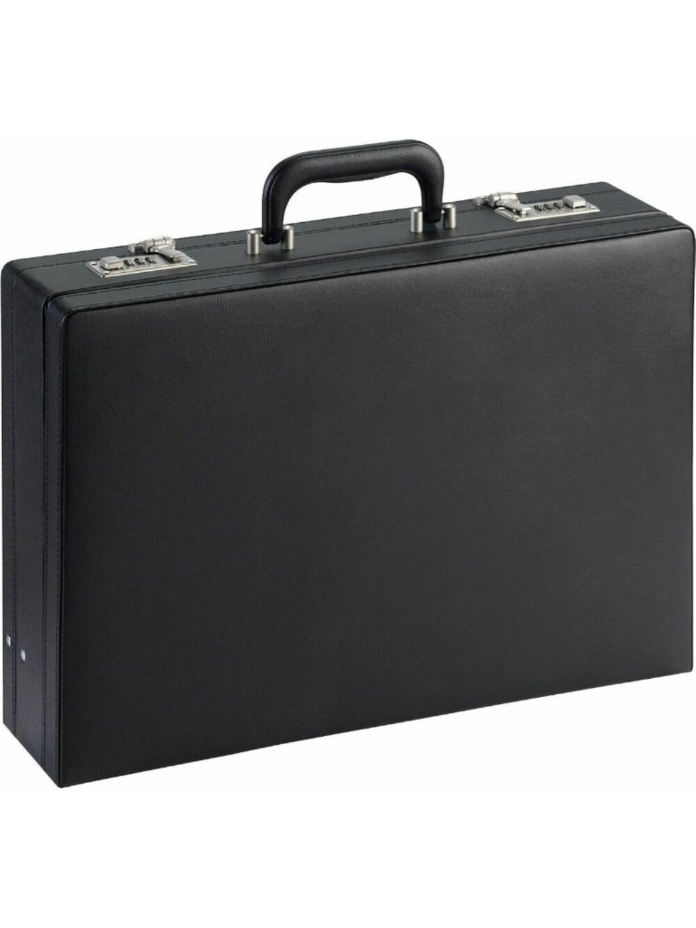 Sleek Black Document Carrying Case - Stylish Attaché for Work & Travel